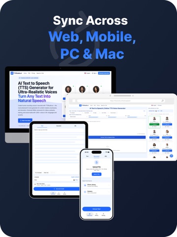 AI Voice TTS – Text to Speech iPad screenshot