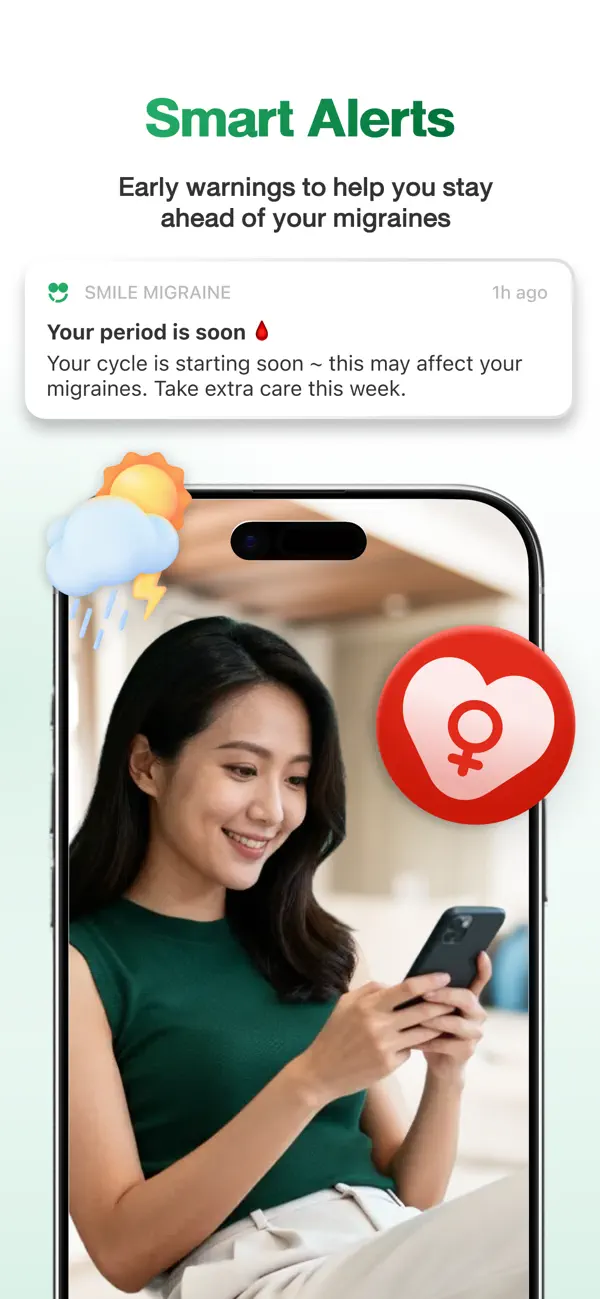 Screenshot #3 pour Smile Migraine - Diary & Coach