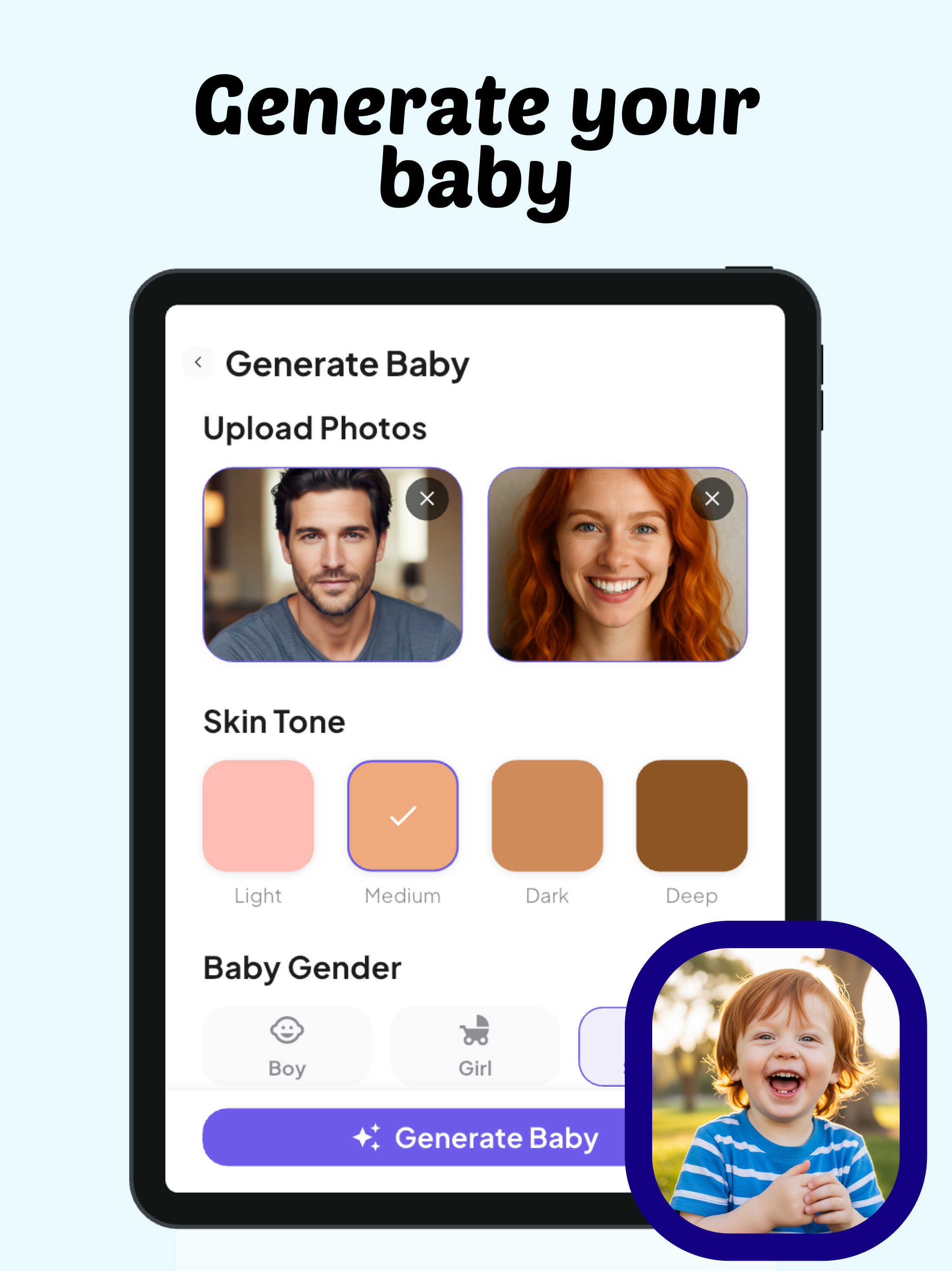 AI Baby Generator: BabyBlend