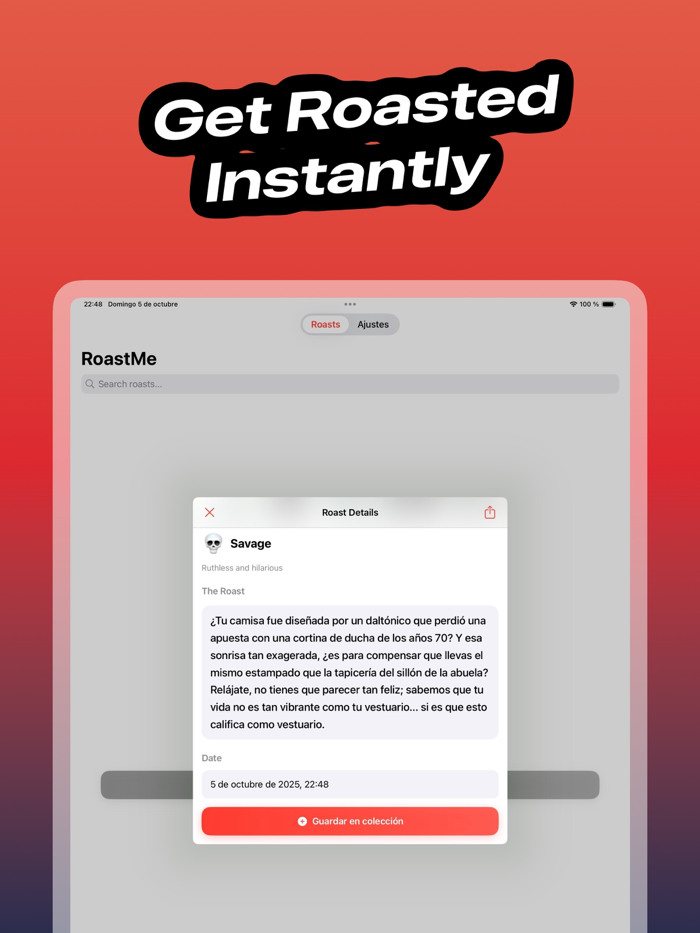 AI Roast App - RoastMe