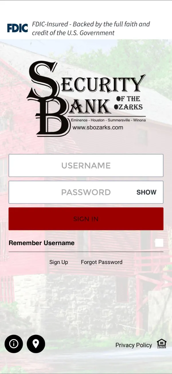 Screenshot #1 pour Security Bank of the Ozarks M