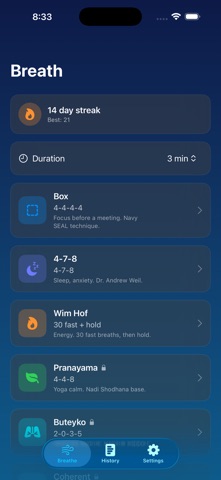 Breath: Breathwork Coach iPhone screenshot