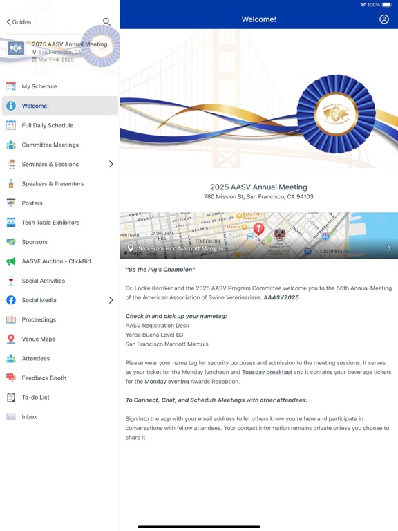 AASV Annual Meeting iPad screenshot 1 - Business app