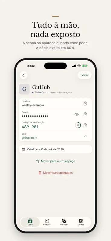 Kept — Senhas e Códigos screenshot 2 of 5
