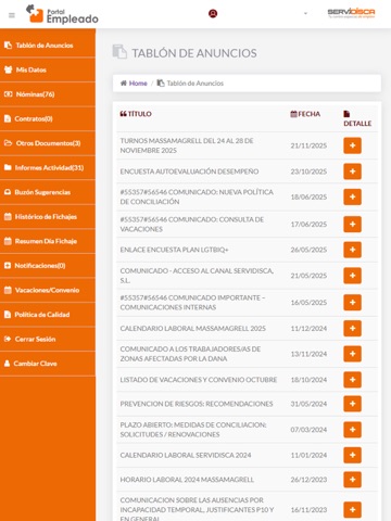 Servidisca iPad screenshot