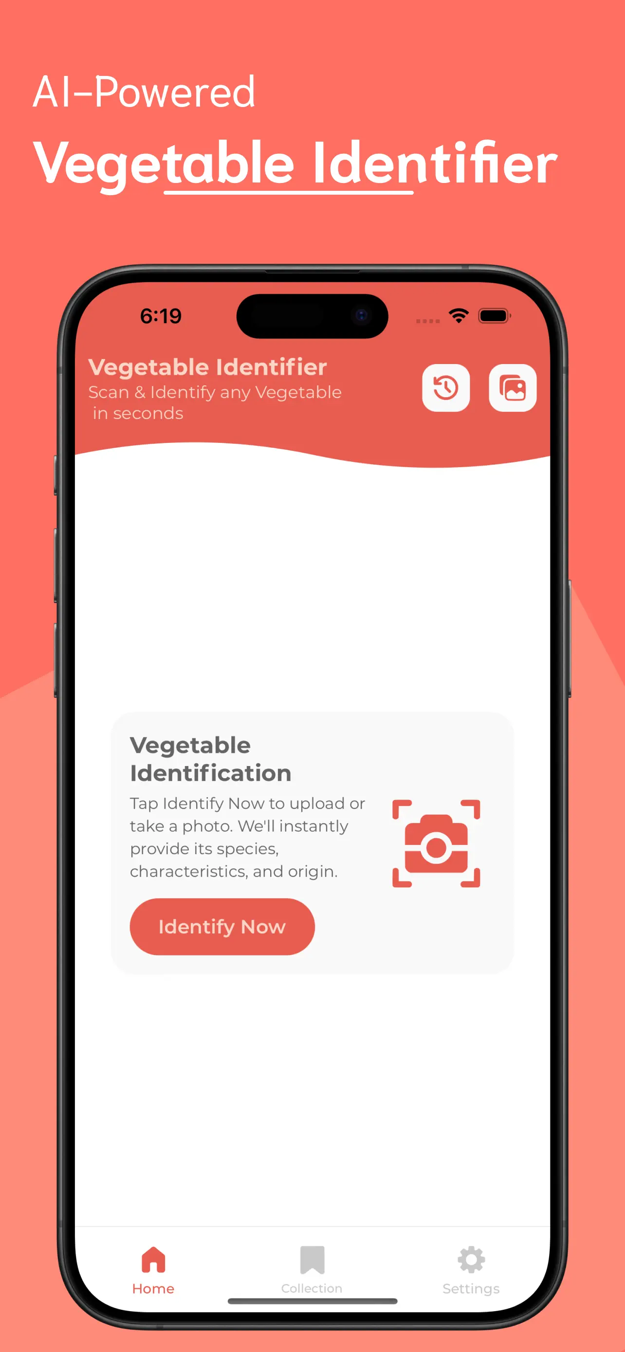 #1. Vegetable Identifier (iOS) Door: Ankur Dhameliya