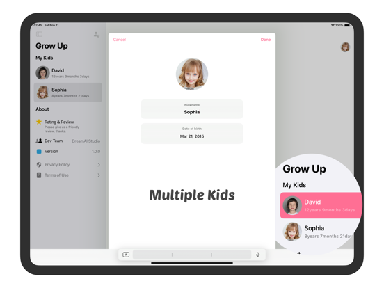 Screenshot #6 pour GrowNote - Kids Growth Tracker