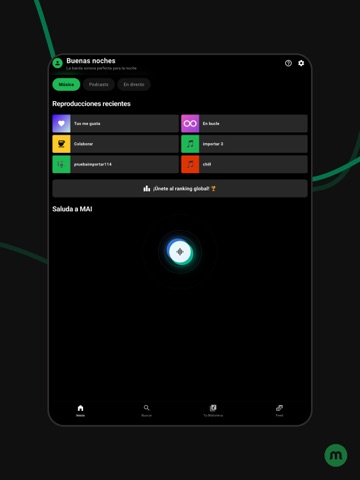 Meulify: Reproductor de música iPad screenshot 1