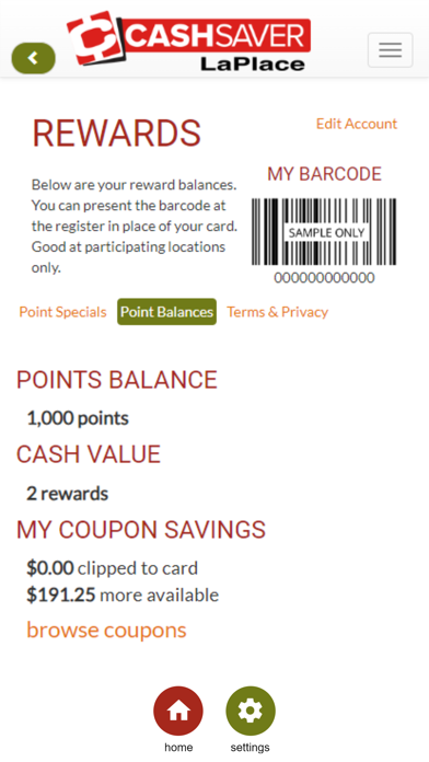 Cash Saver LaPlace Screenshot