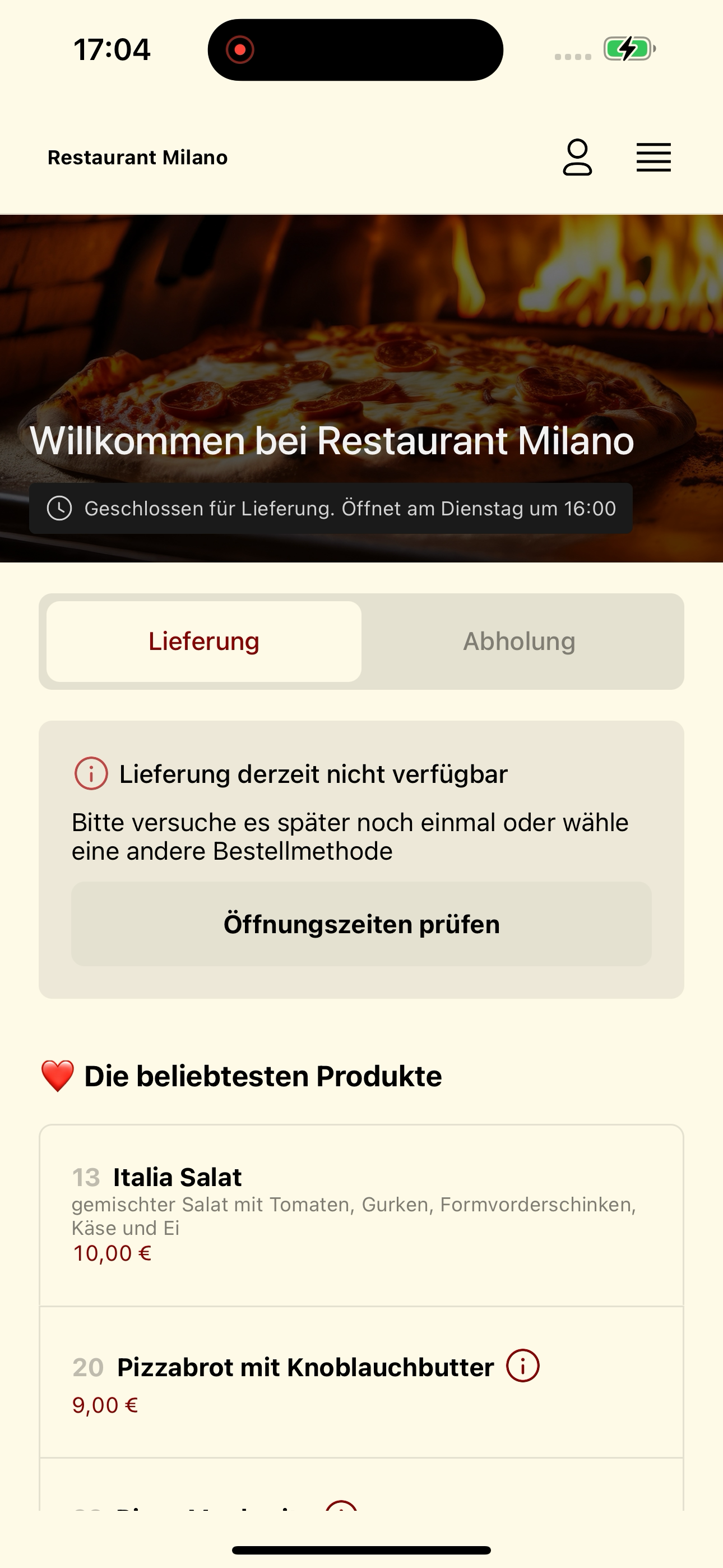 Restaurant Milano DE screenshot 5