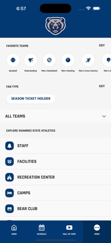 Shawnee State Athletics(Bears) iPhone screenshot