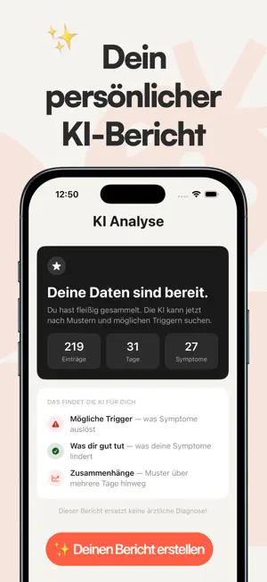 Sympto - Ernährungstagebuch screenshot 2