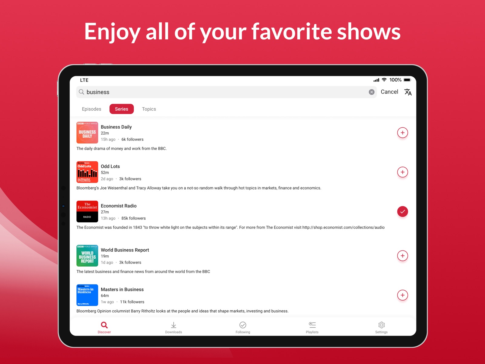 Player FM — Podcast App ipad screenshot 3
