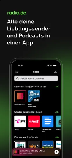 Screenshot von Radio.de - Radio Und Podcast auf dem iPhone 1