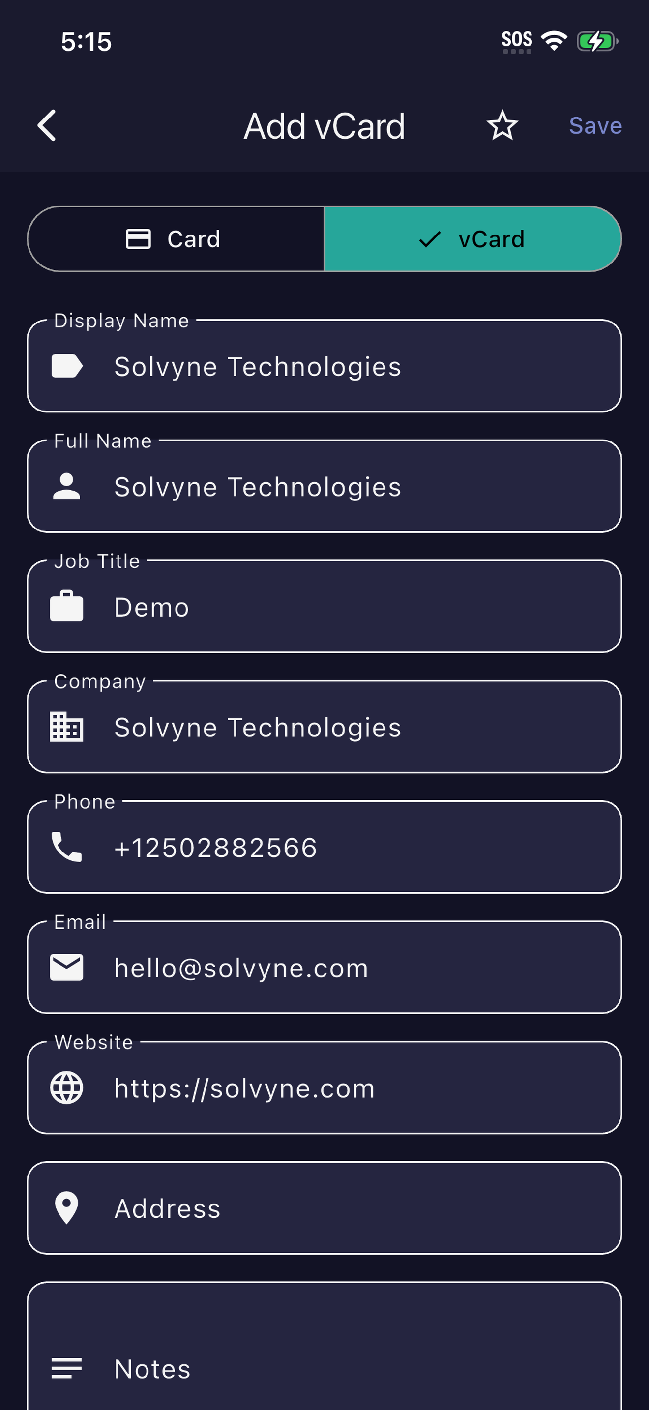 CardVyne by Solvyne screenshot 3