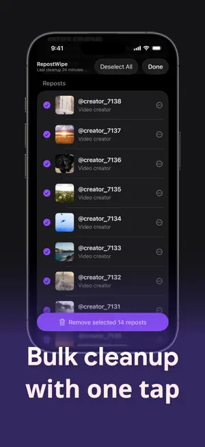 RepostWipe: Repost Remover screenshot 4