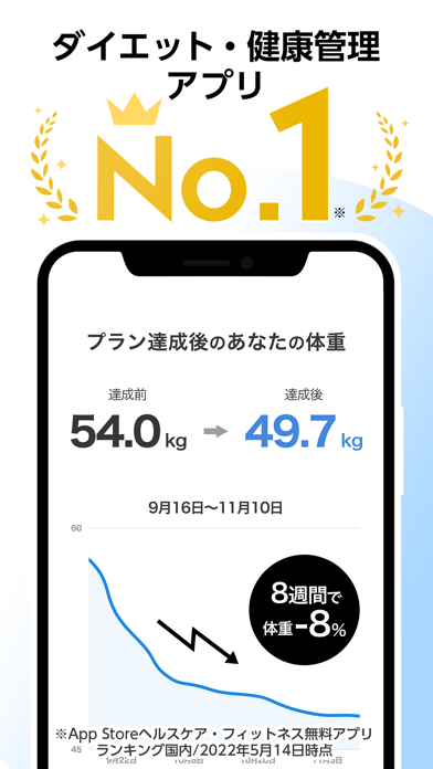 ダイエット OWN.App 食事・筋トレ・睡眠管理アプリのスクリーンショット - 1