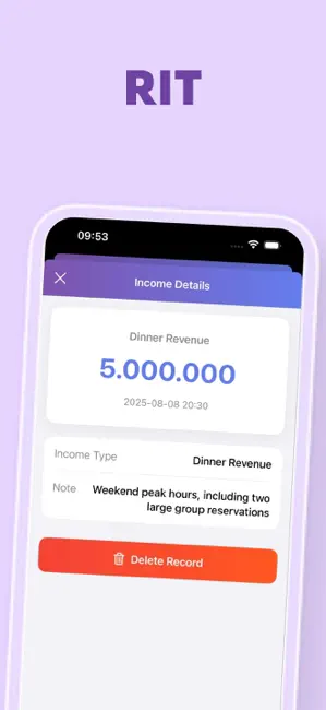 RIT - Restaurant Income Tool iPhone screenshot 2