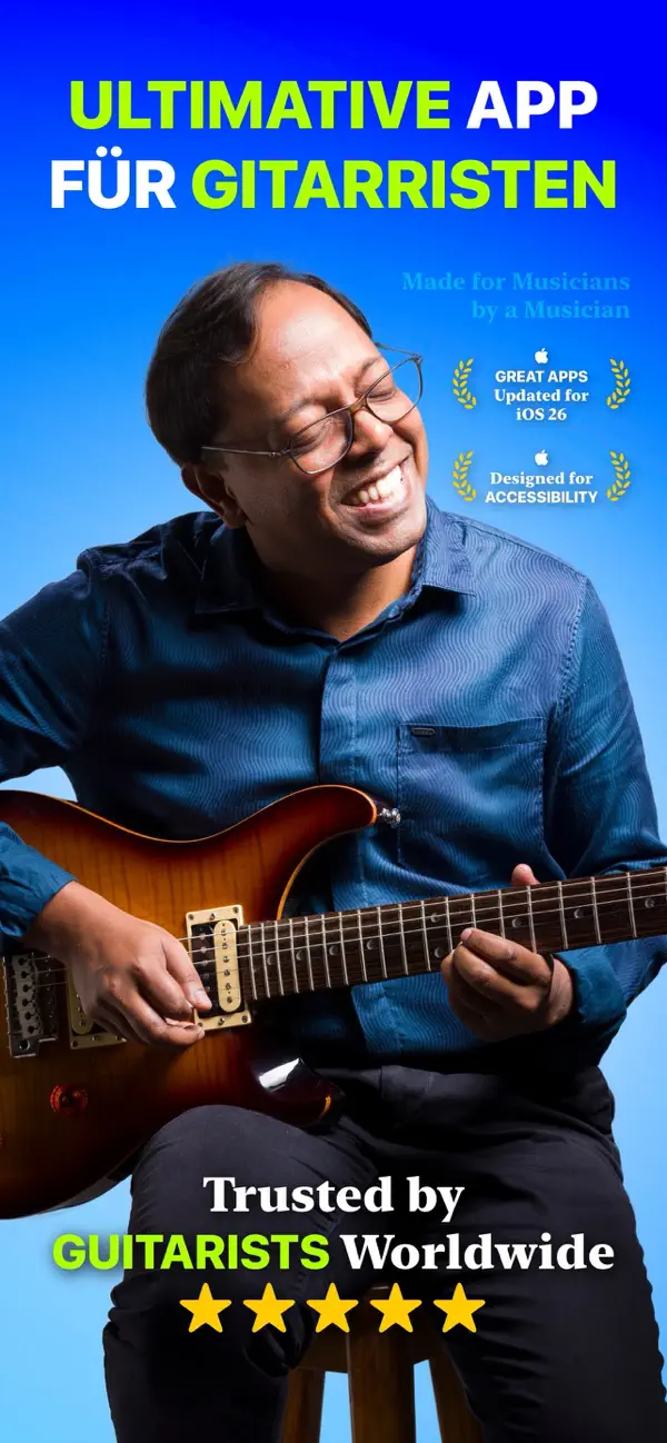 Akkorde & Tuner: Guitar Wiz iPhone App Screenshot 1 – Musik