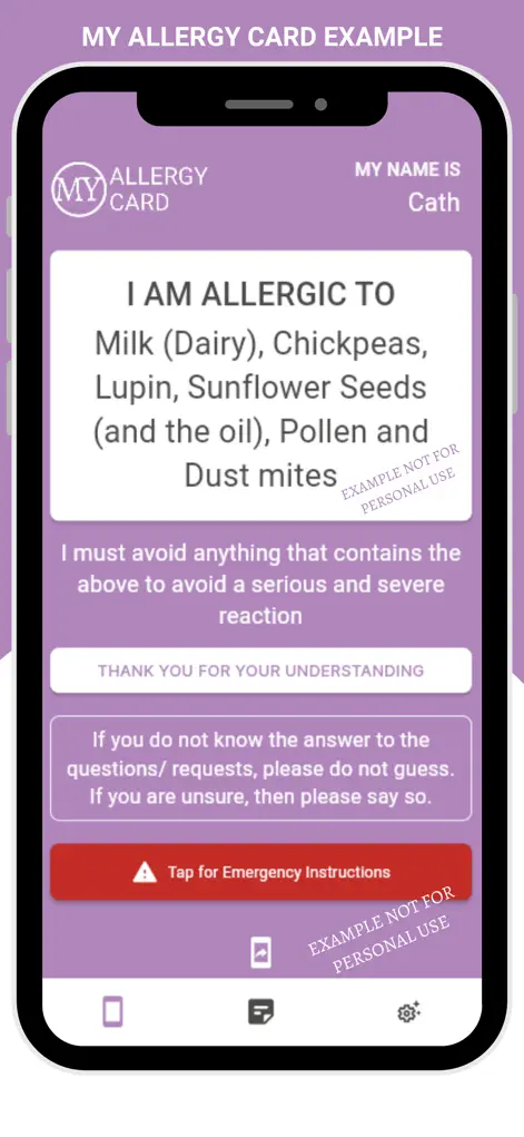 My Allergy Card - Lifestyle App | MWM