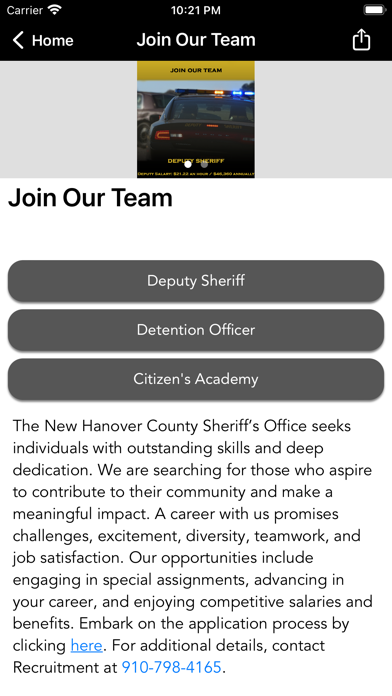 New Hanover County Sheriff NC Screenshot