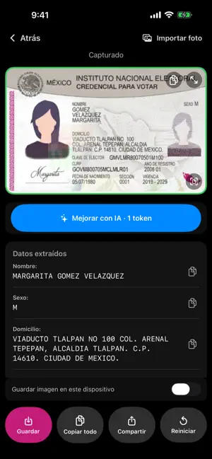 Extraer Datos de INE screenshot 3