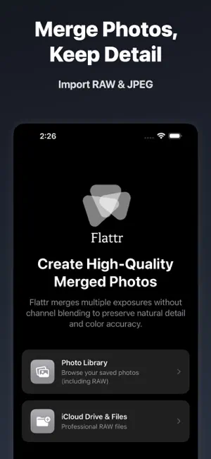 Flattr: Exposure Blend & Merge screenshot 1