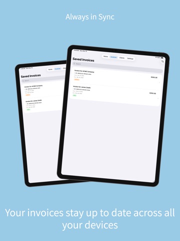 Bullet Invoices iPad screenshot