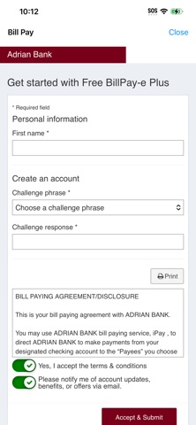 Adrian Bank Mobile Banking Screenshot 5 of 6