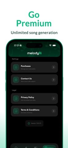 MelodyAi Ai Song Generator iPhone screenshot