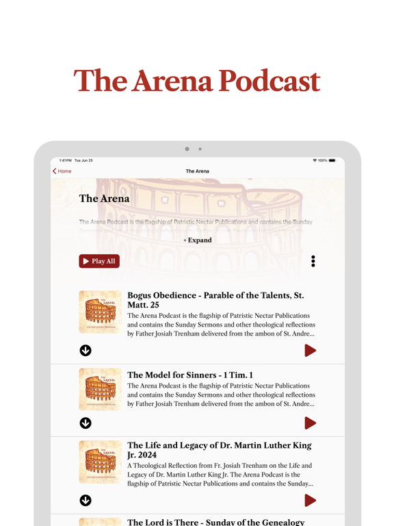 Patristic Nectar iPad screenshot 3 - Education app