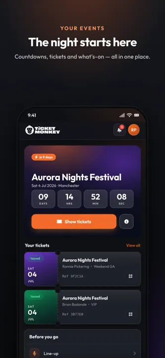 Ticket Monkey Customer App screenshot 1