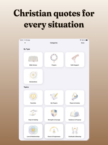 GraceRise: Widget Biblia, Dios iPad screenshot 3
