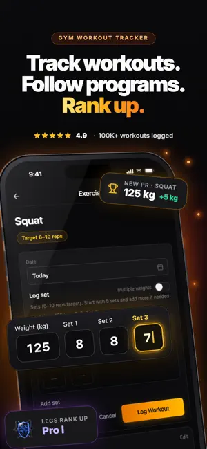 Liftly - Gym Tracker screenshot 1