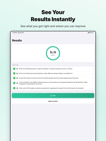 QuizMore – AI Quiz Generator iPad screenshot