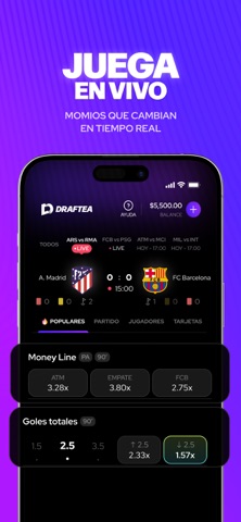 Draftea - Apuestas Deportivas iPhone screenshot 3