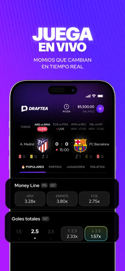 Captura de tela 3 de 6 de Draftea - Apuestas Deportivas