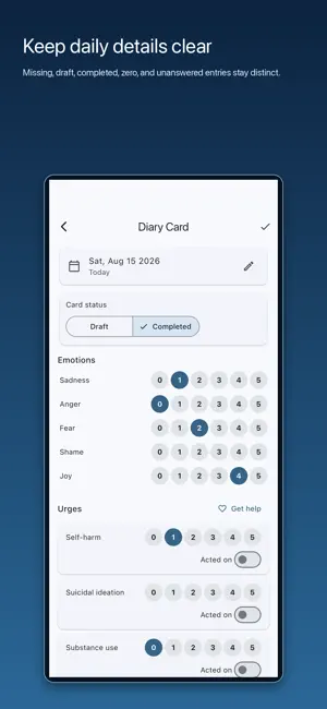 DBT Diary Card & Skills Log screenshot 4