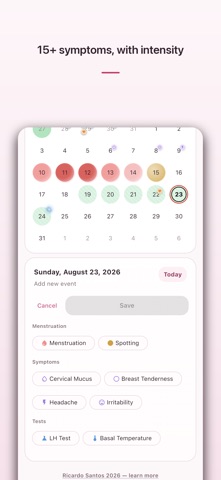 Cycle Tracker: Period Log Screenshot 3 of 6