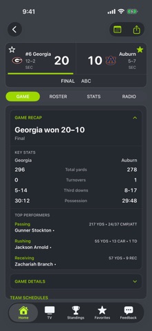 Auburn Football iPhone screenshot