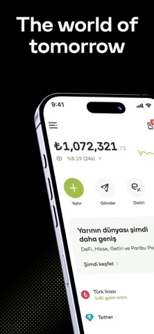 Paribu | Bitcoin - Crypto iPhone screenshot 1