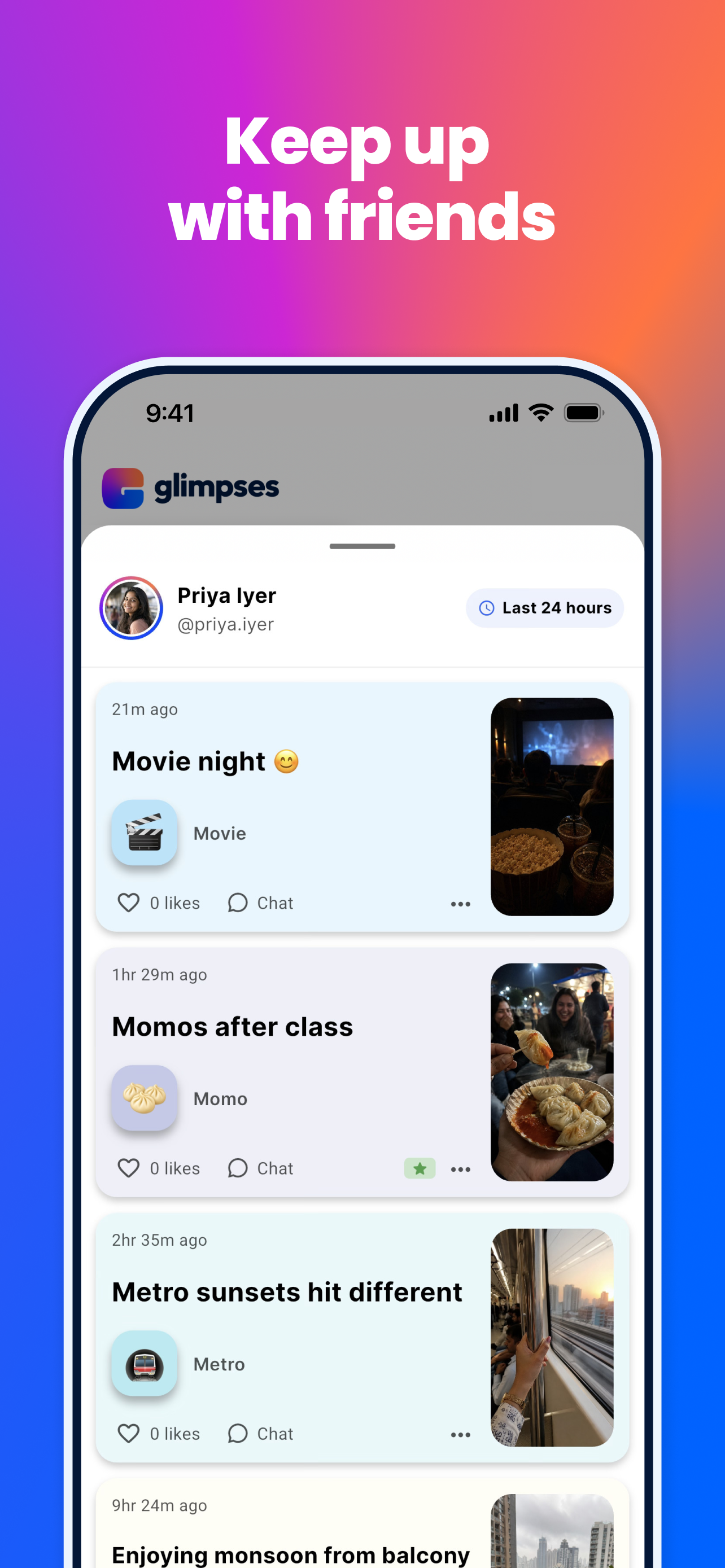 Glimpses: Social Network