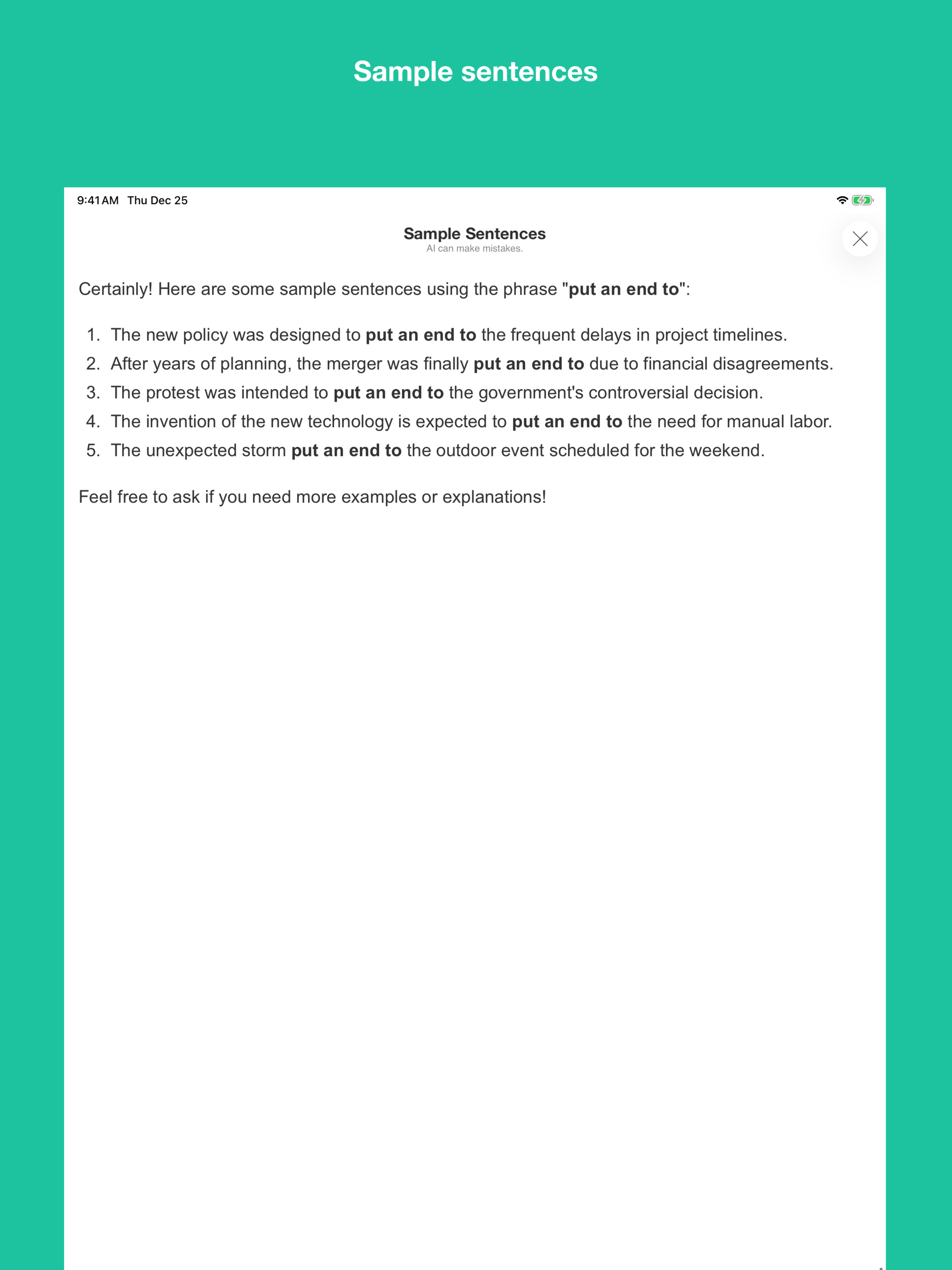 English Sentence Dictionary screenshot 18
