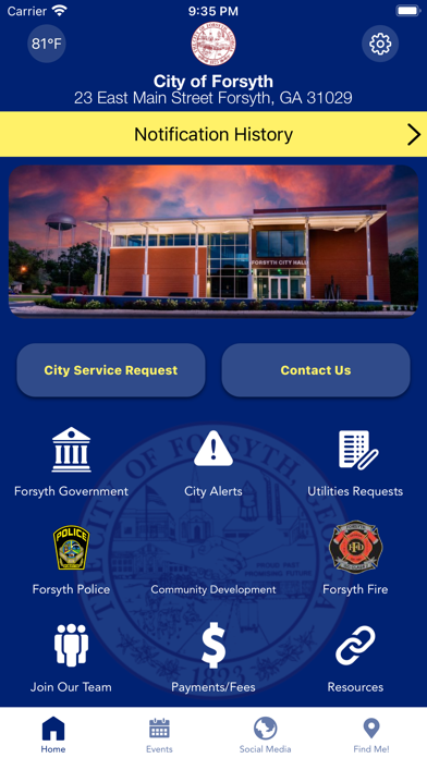 City of Forsyth GA iPhone screenshot 1 - Reference app