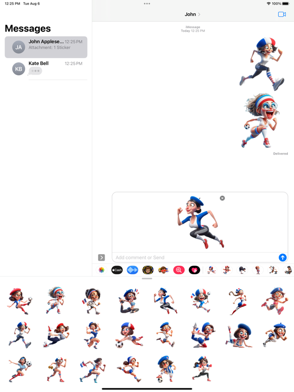 Screenshot #6 pour Sporty Frenchwoman Stickers