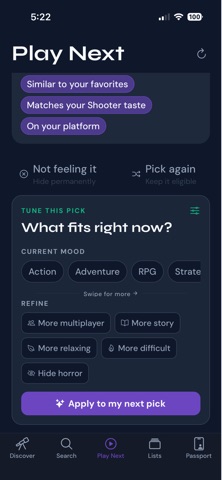 NextPlay: Game Info & Picker Screenshot 6 of 8