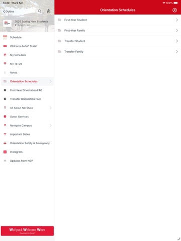 NC State University Guides iPad screenshot