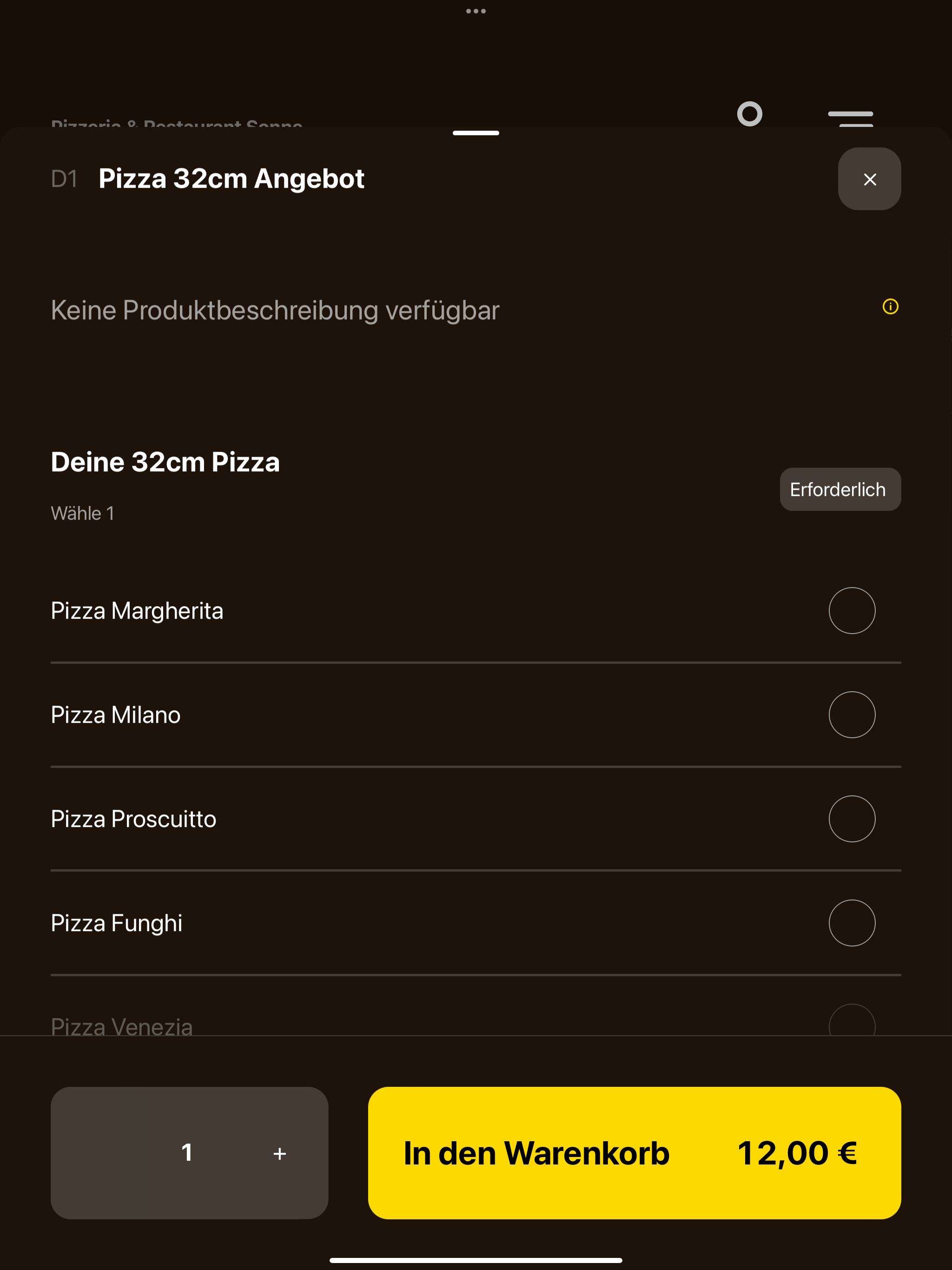 Pizzeria & Restaurant Sonne