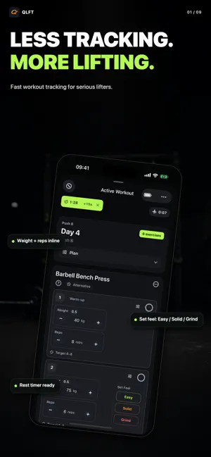 QuickLift: Workout Tracker screenshot 1