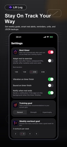 Lift Log — Gym Tracker iPhone screenshot